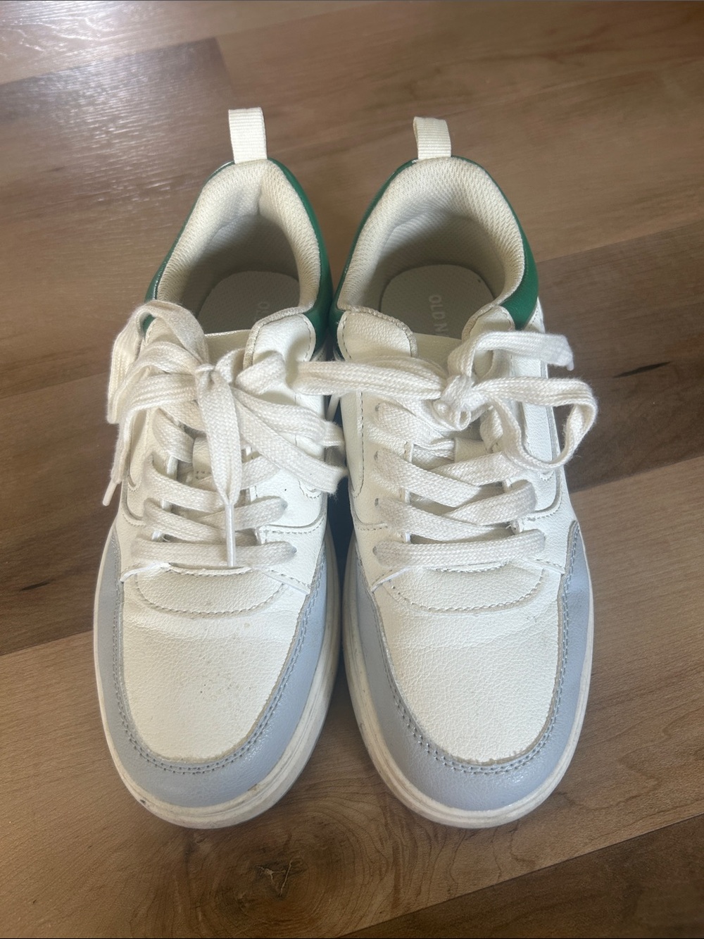 Old Navy Cream and Green Kids Sneakers